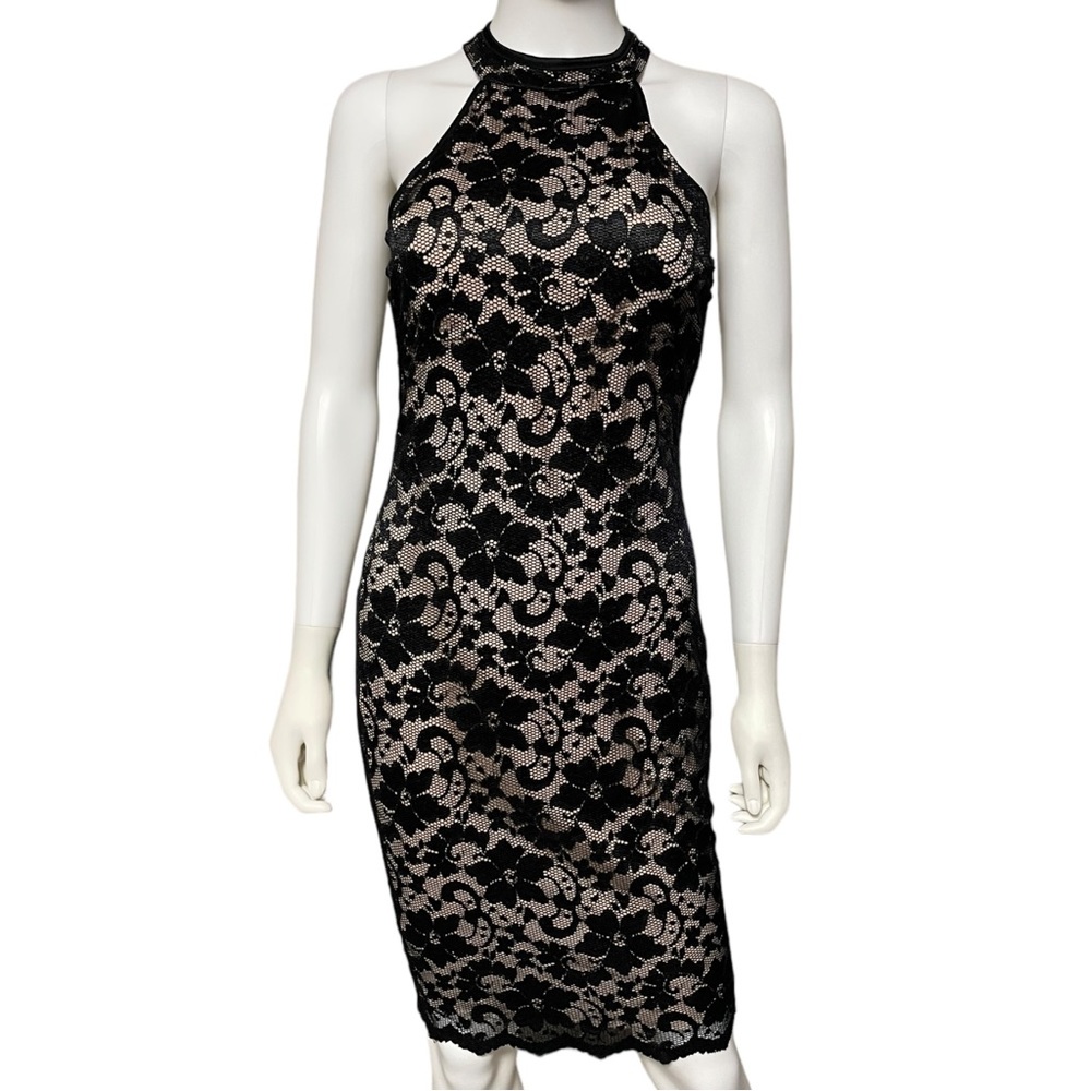 Le Chateau Lace High Neck Dress